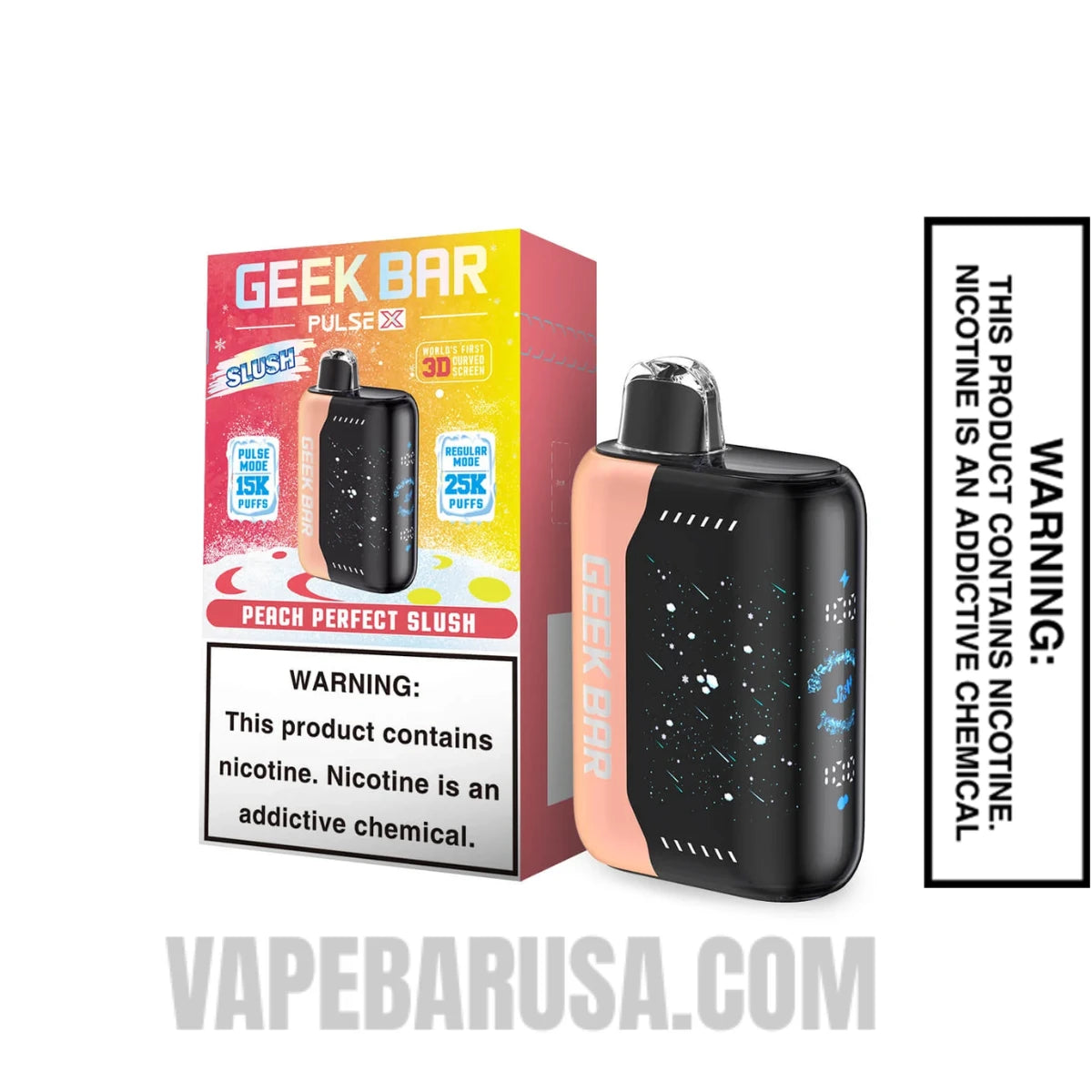 Peach Perfect Slush Geek Bar Pulse X Disposable with Package Box Peach Perfect Slush Geek Bar Pulse X Disposable with Package Box
