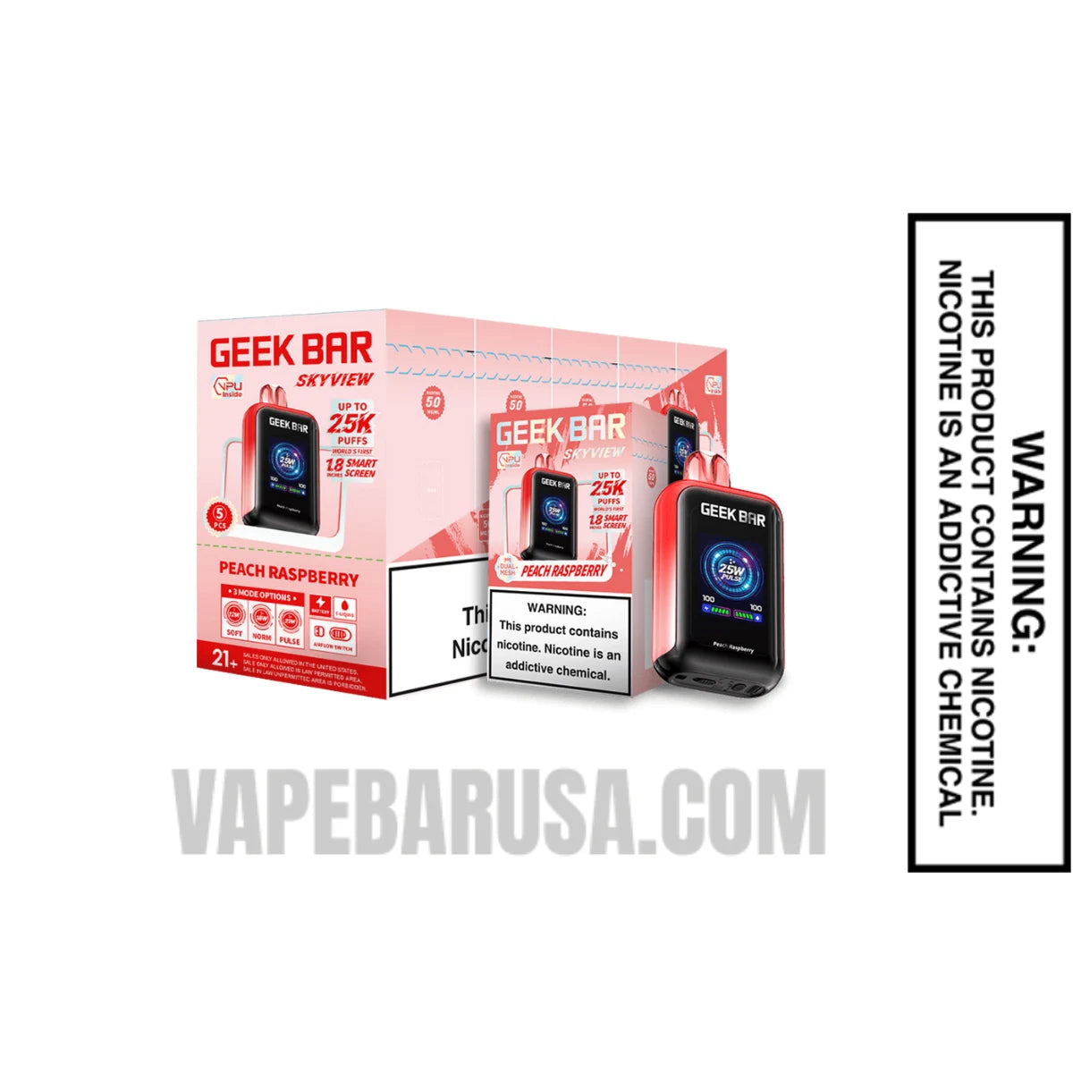 Peach Raspberry Geek Bar Skyview Disposable Vape With Bundle Pack Peach Raspberry Geek Bar Skyview Disposable Vape With Bundle Pack