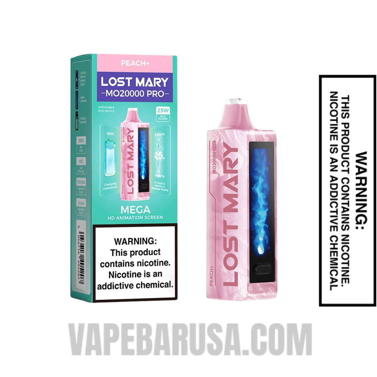 Peach+ Lost Mary MO20000 Disposable Vape With Package Box Peach+ Lost Mary MO20000 Disposable Vape With Package Box