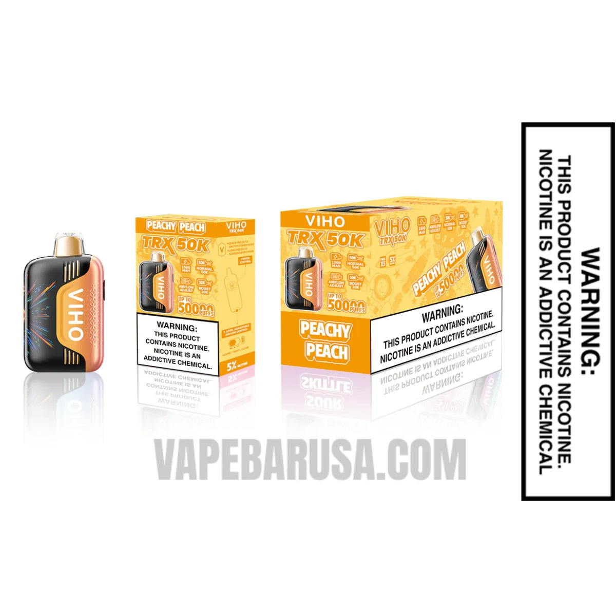 Peachy Peach VIHO TRX 50K Disposable Vape With Bundle Pack Peachy Peach VIHO TRX 50K Disposable Vape With Bundle Pack