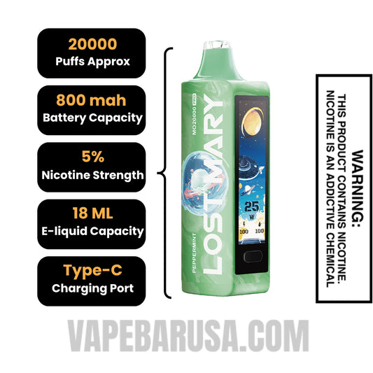Peppermint Lost Mary MO20000 Disposable Vape Peppermint Lost Mary MO20000 Disposable Vape