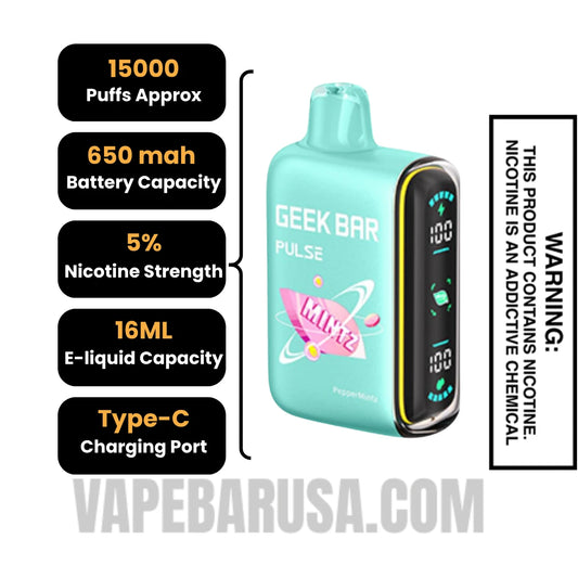 Peppermintz Geek Bar Pulse Disposable Vape Peppermintz Geek Bar Pulse Disposable Vape