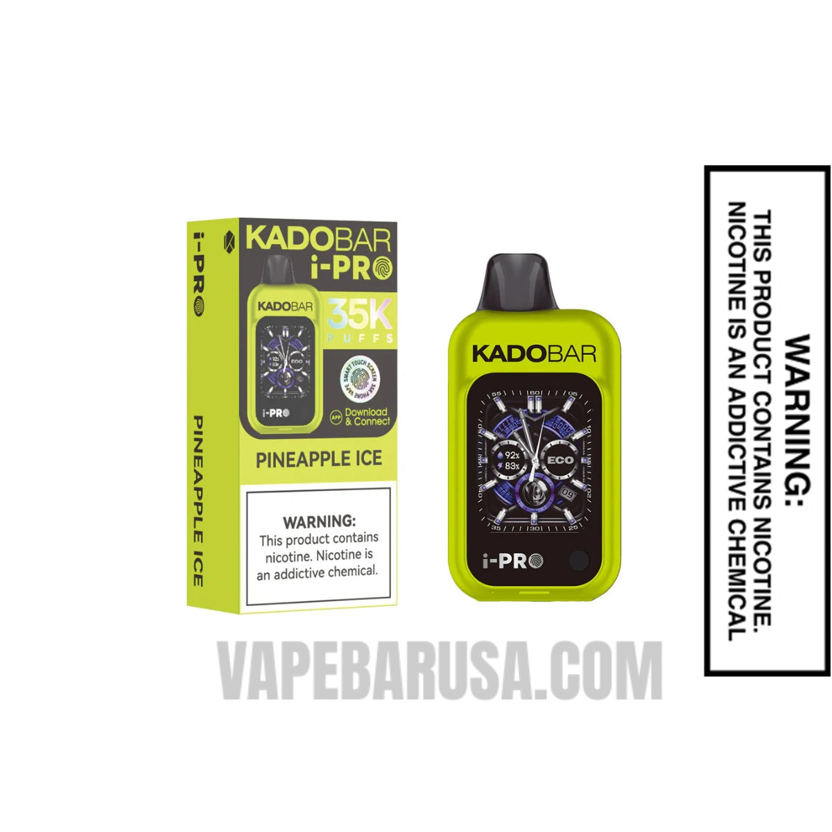 Pineapple Ice Kado Bar i-Pro 35K Disposable Vape With package Box Pineapple Ice Kado Bar i-Pro 35K Disposable Vape With package Box