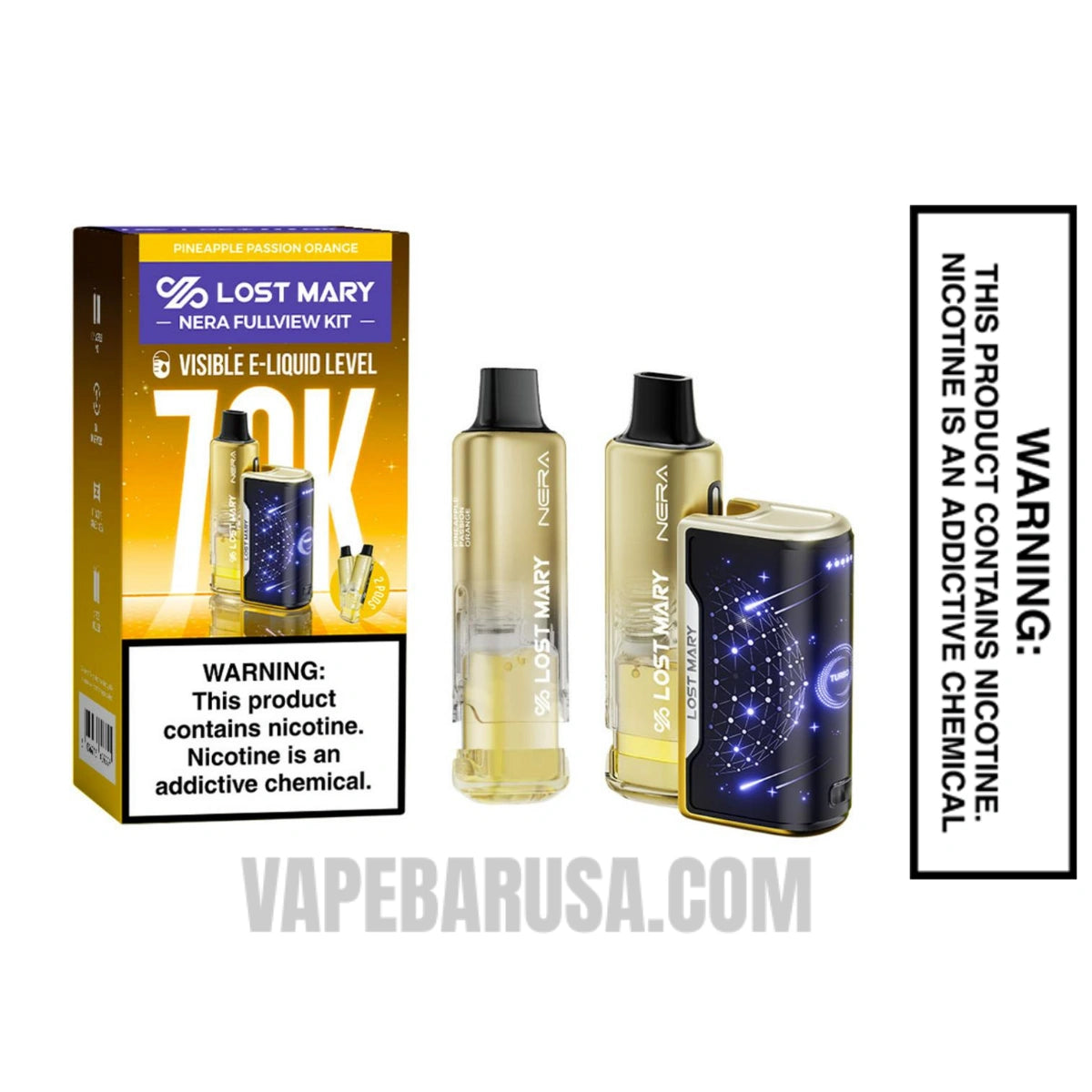 Pineapple Passion Orange Lost Mary Nera Fullview 70K Disposable Kit Pineapple Passion Orange Lost Mary Nera Fullview 70K Disposable Kit