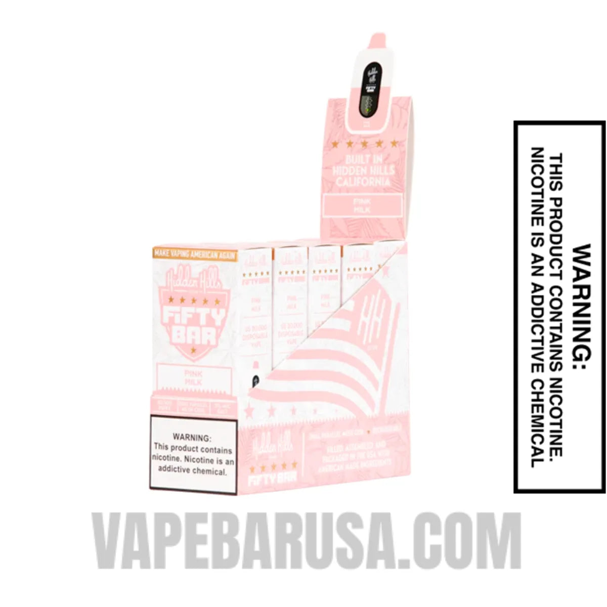 Pink Milk Hidden Hills X Fifty Bar 20k Disposable Vape With Bundle Pack Pink Milk Hidden Hills X Fifty Bar 20k Disposable Vape With Bundle Pack