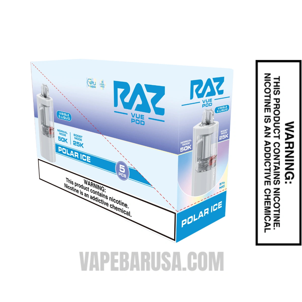 Polar Ice RAZ VUE 50K Disposable Pod With Bundle Pack Polar Ice RAZ VUE 50K Disposable Pod With Bundle Pack