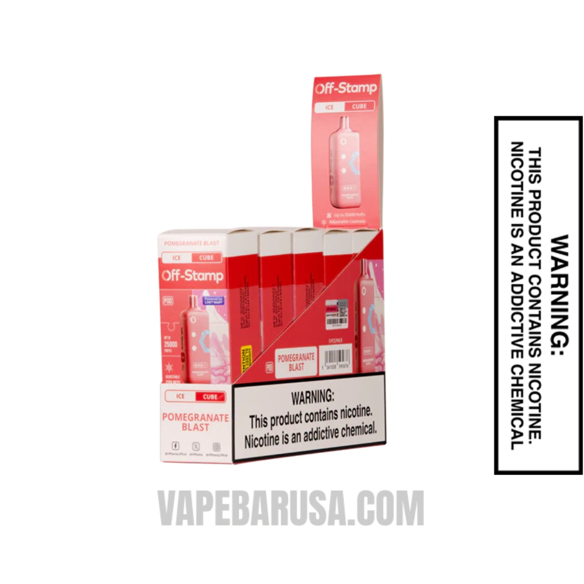 Pomegranate Blast Off Stamp Ice Cube 25K Disposable Pod Pomegranate Blast Off Stamp Ice Cube 25K Disposable Pod