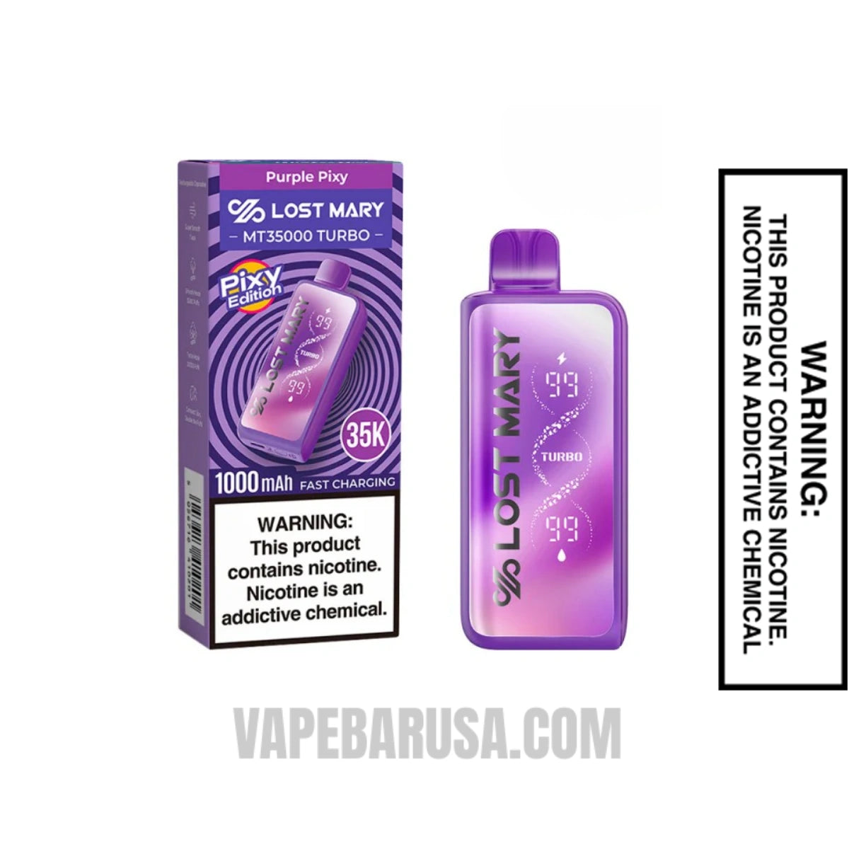 Purple Pixy Lost Mary MT35000 Disposable Vape With Package Box Purple Pixy Lost Mary MT35000 Disposable Vape With Package Box