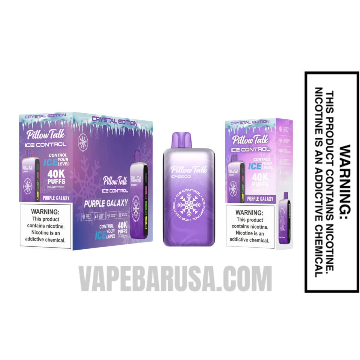Purple Galaxy Pillow Talk IC40000 Crystal Edition Vape With Bundle Box Purple Galaxy Pillow Talk IC40000 Crystal Edition Vape With Bundle Box