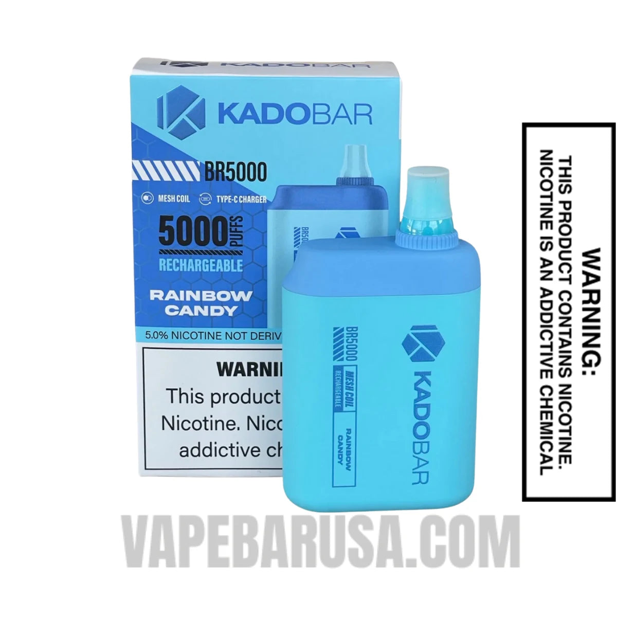 Rainbow Candy Kado Bar BR5000 Disposable Vape With Package Box Rainbow Candy Kado Bar BR5000 Disposable Vape With Package Box