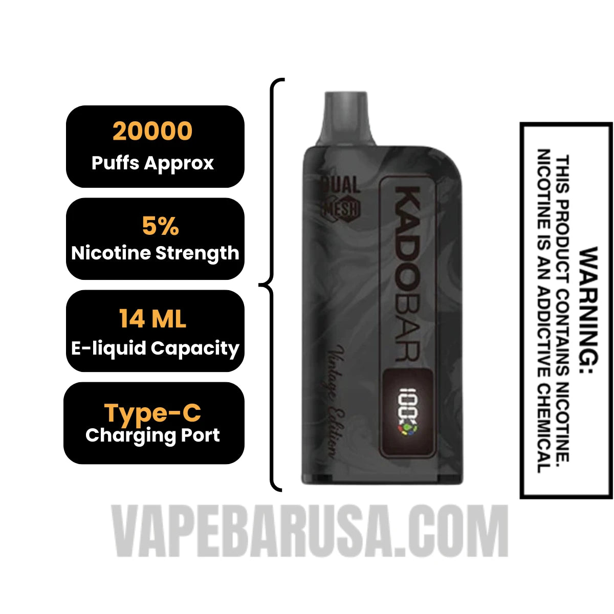 Rainbow Jelly Kado Bar Vintage Edition 20000 Puffs Disposable Vape Specifications Rainbow Jelly Kado Bar Vintage Edition 20000 Puffs Disposable Vape Specifications