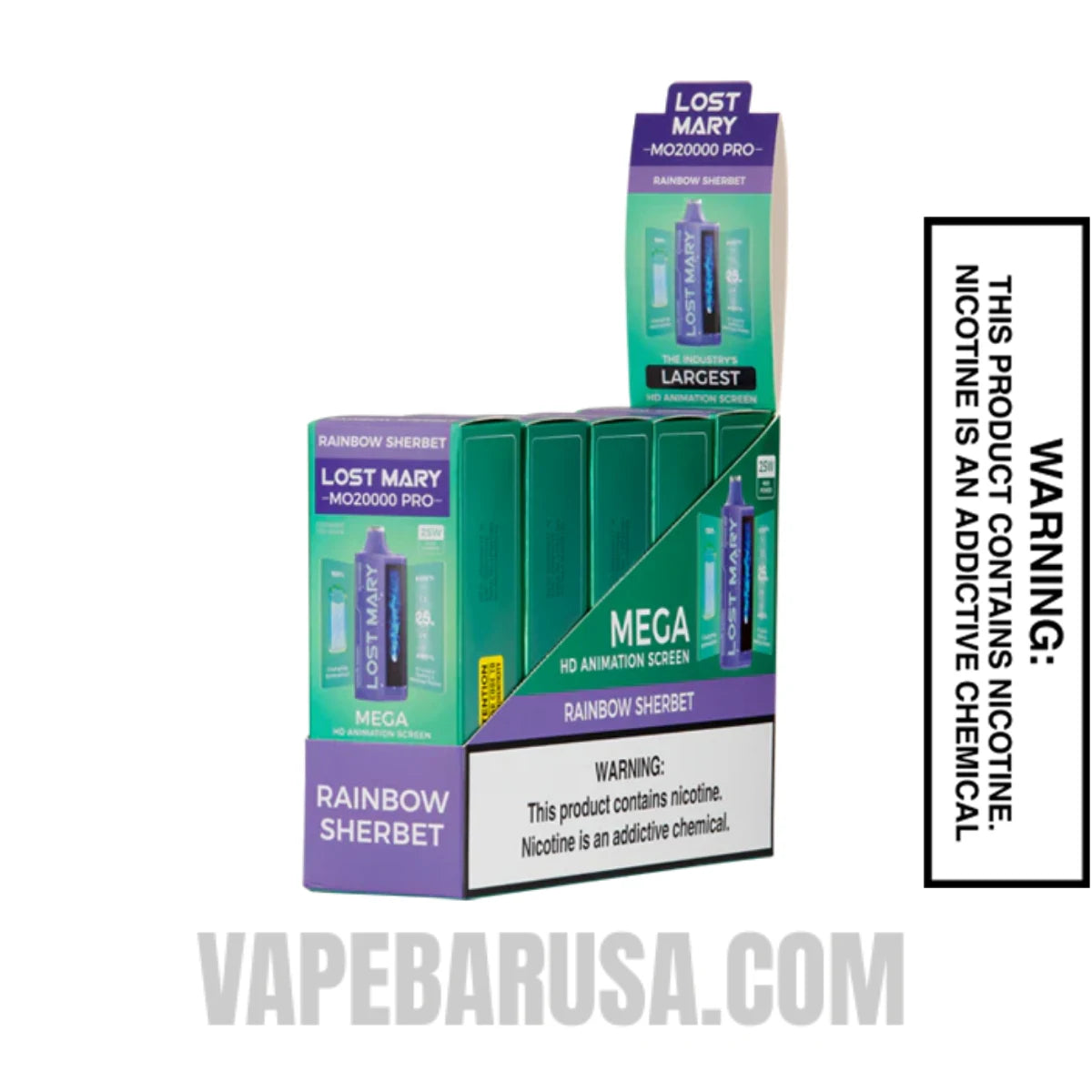 Rainbow Sherbet Lost Mary MO20000 Disposable Vape With bundle Box Rainbow Sherbet Lost Mary MO20000 Disposable Vape With bundle Box