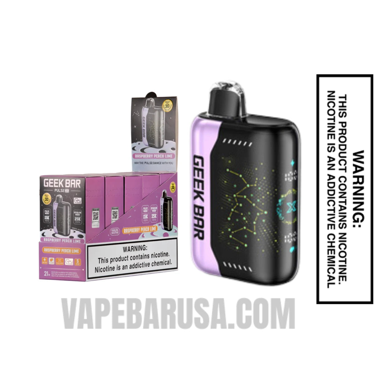 Raspberry Peach Lime Geek Bar Pulse X Disposable Vape with Bundle Pack Raspberry Peach Lime Geek Bar Pulse X Disposable Vape with Bundle Pack