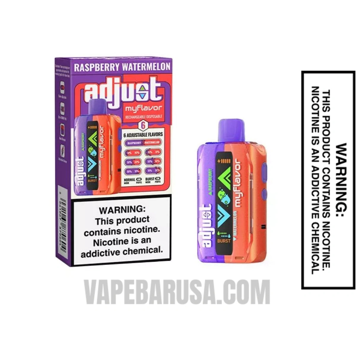 Raspberry Watermelon Adjust MyFlavor 40K Disposable Vape With Package Box Raspberry Watermelon Adjust MyFlavor 40K Disposable Vape With Package Box