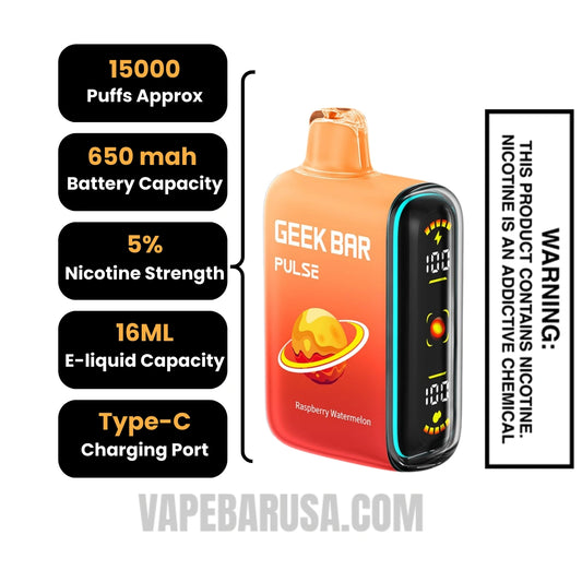 Raspberry Watermelon Geek Bar Pulse Disposable Vape Raspberry Watermelon Geek Bar Pulse Disposable Vape