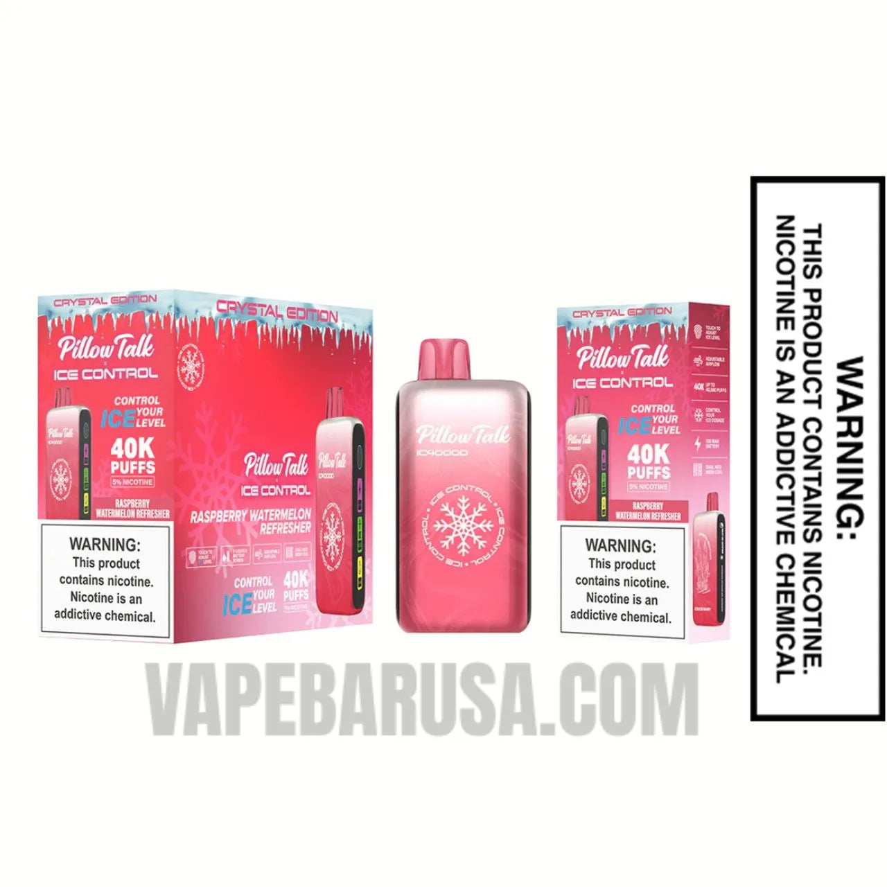 Raspberry Watermelon Refresher Pillow Talk IC40000 Crystal Edition Vape With Bundle Box Raspberry Watermelon Refresher Pillow Talk IC40000 Crystal Edition Vape With Bundle Box