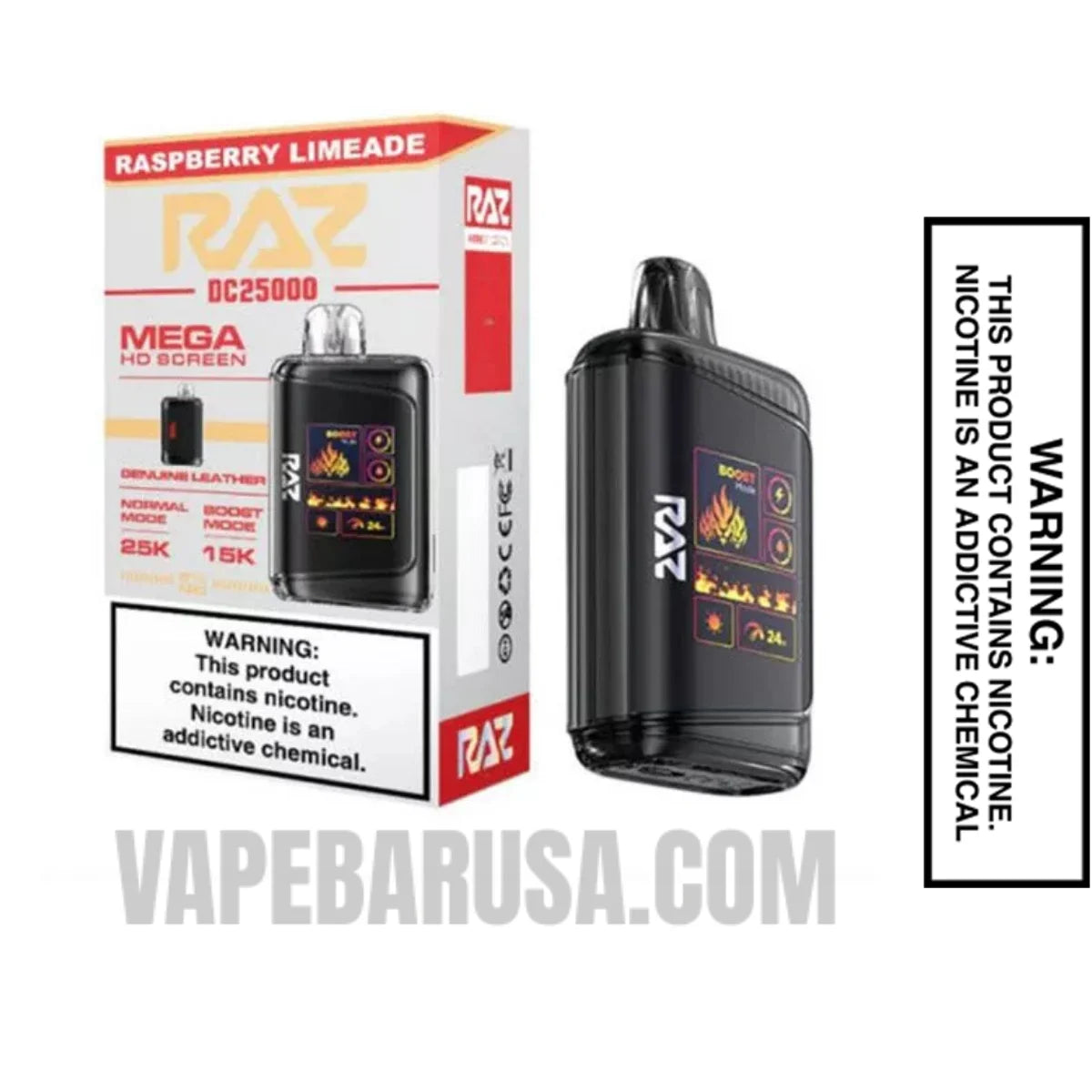 Raspberry Limeade RAZ DC25000 Disposable Vape With Package Box Raspberry Limeade RAZ DC25000 Disposable Vape With Package Box