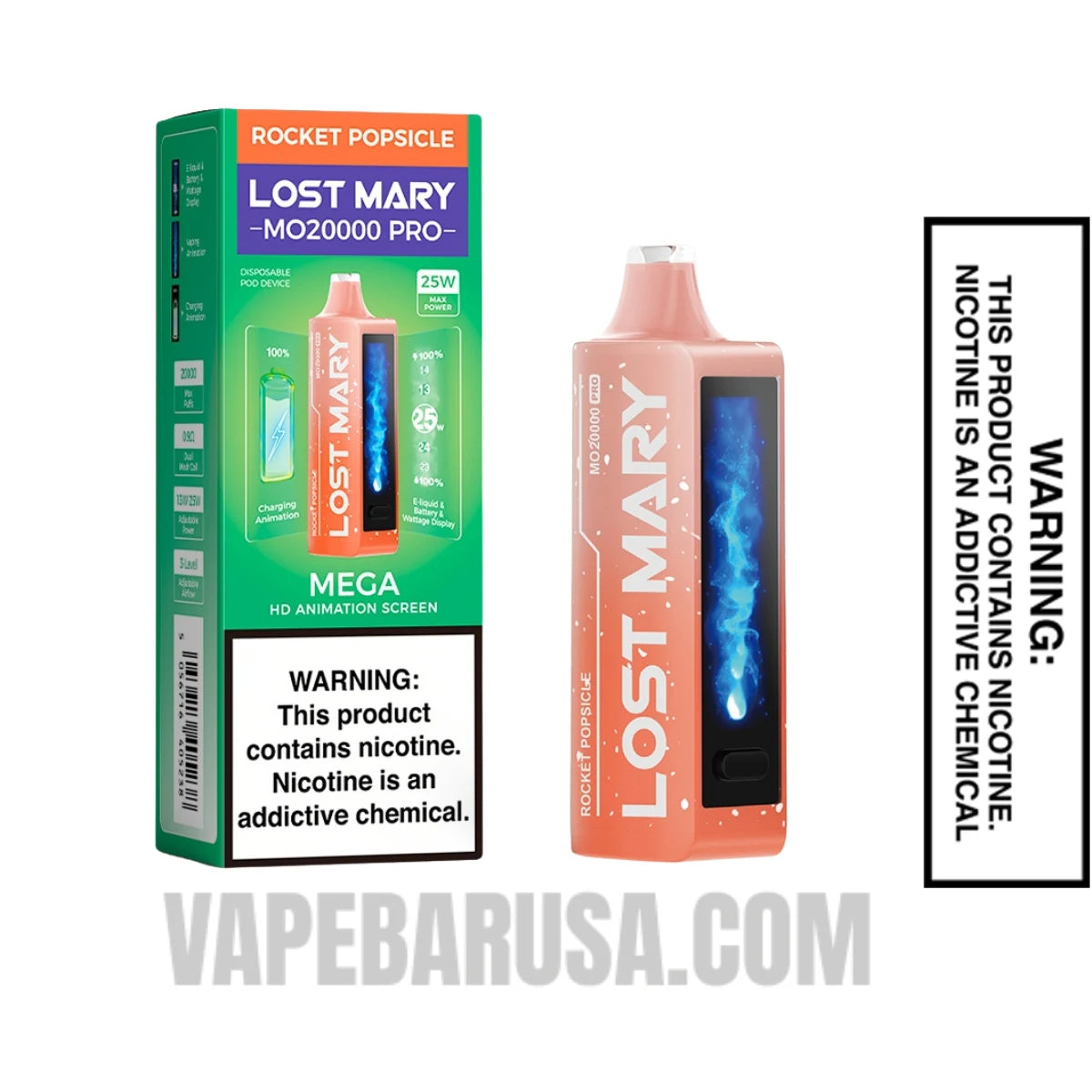Rocket Popsicle Lost Mary MO20000 Disposable Vape With Package Box Rocket Popsicle Lost Mary MO20000 Disposable Vape With Package Box