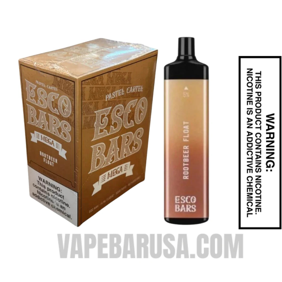Root Beer Esco Bars 5000 Puffs Disposable Vape with Bundle Pack Root Beer Esco Bars 5000 Puffs Disposable Vape with Bundle Pack