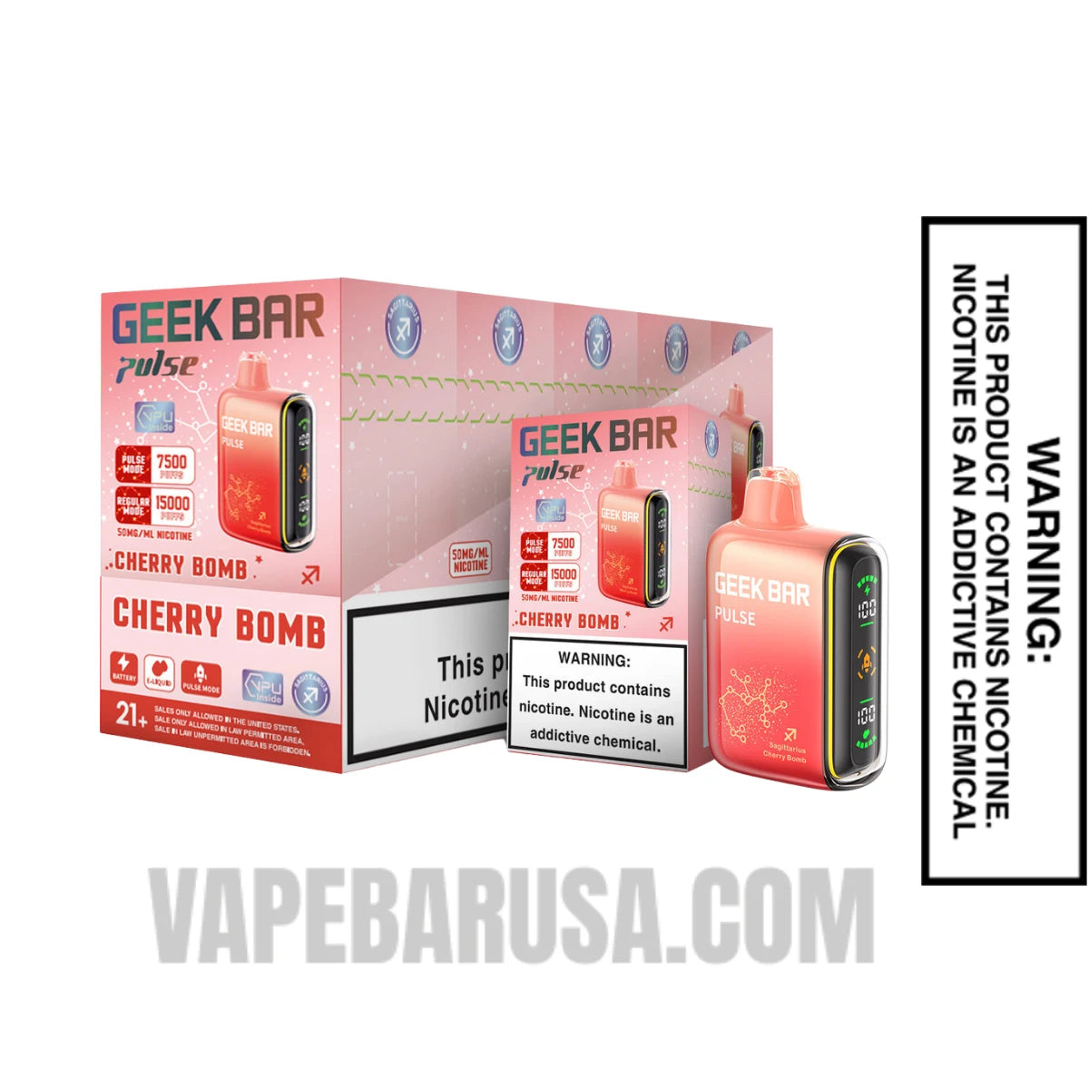 Sagittarius Cherry Bomb Geek Bar Pulse Vape with Bundle Pack Sagittarius Cherry Bomb Geek Bar Pulse Vape with Bundle Pack