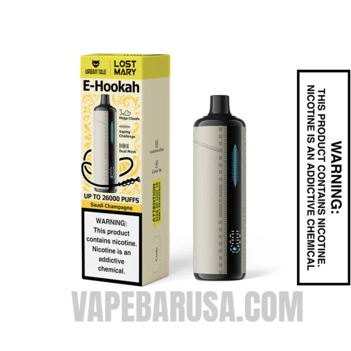 Saudi Champagne Lost Mary x Urban Tale E Hookah Disposable Vape With Package Box Saudi Champagne Lost Mary x Urban Tale E Hookah Disposable Vape With Package Box