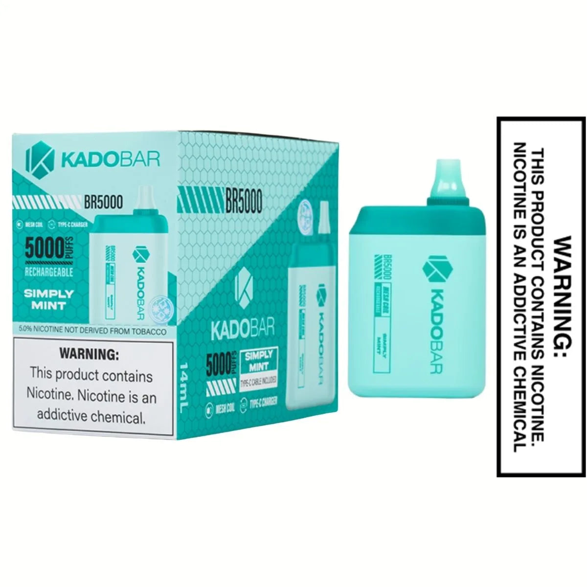 Simply Mint Kado Bar BR5000 Disposable Vape With Bundle Pack Simply Mint Kado Bar BR5000 Disposable Vape With Bundle Pack