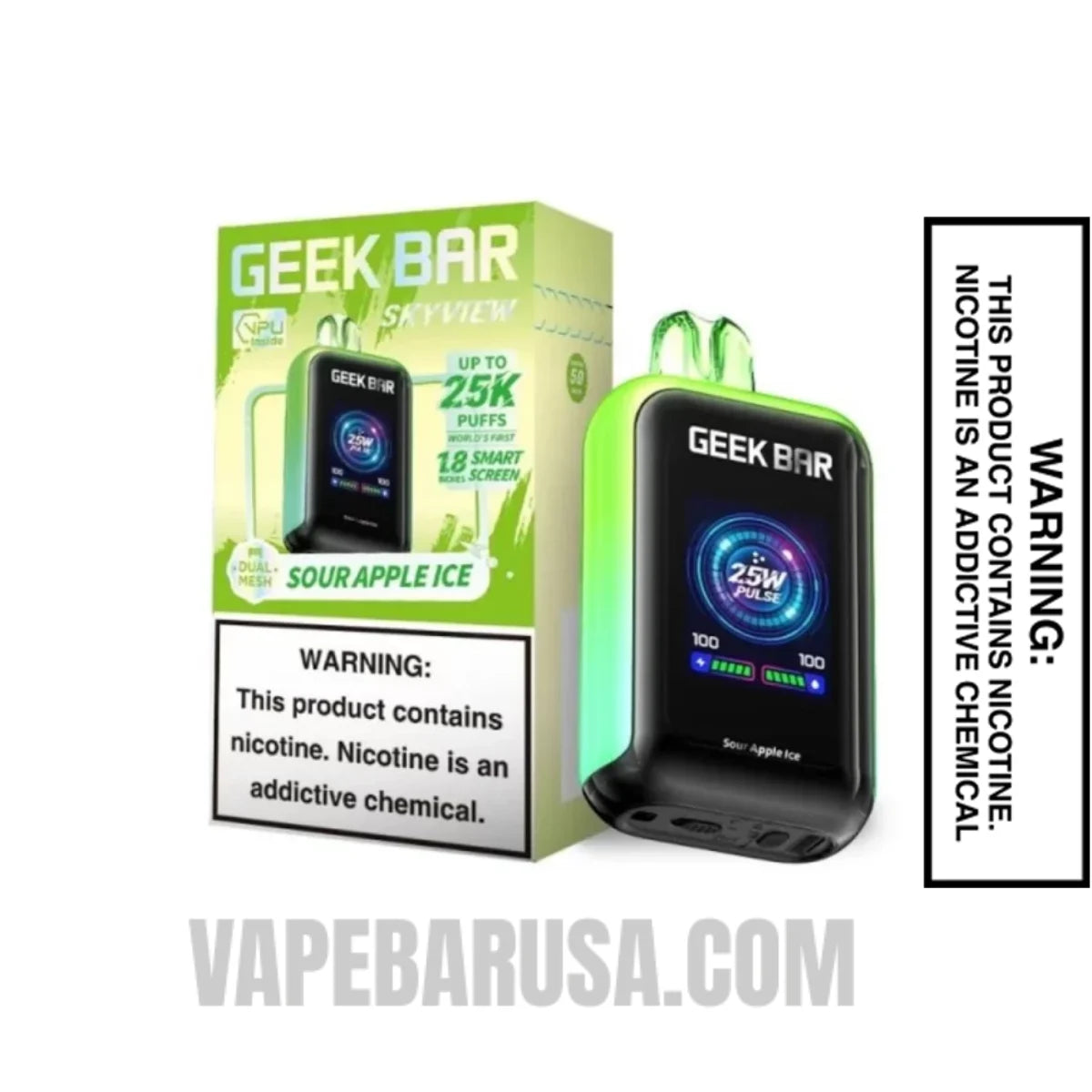 Sour Apple Ice Geek Bar Skyview Disposable Vape With Package Box Sour Apple Ice Geek Bar Skyview Disposable Vape With Package Box