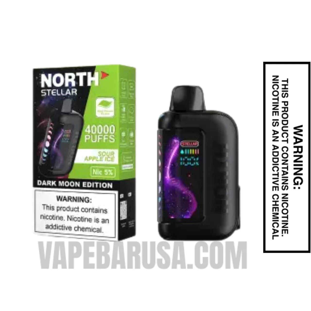 Sour Apple Ice North Stellar Dark Moon 40K Disposable Vape with Package Box Sour Apple Ice North Stellar Dark Moon 40K Disposable Vape with Package Box