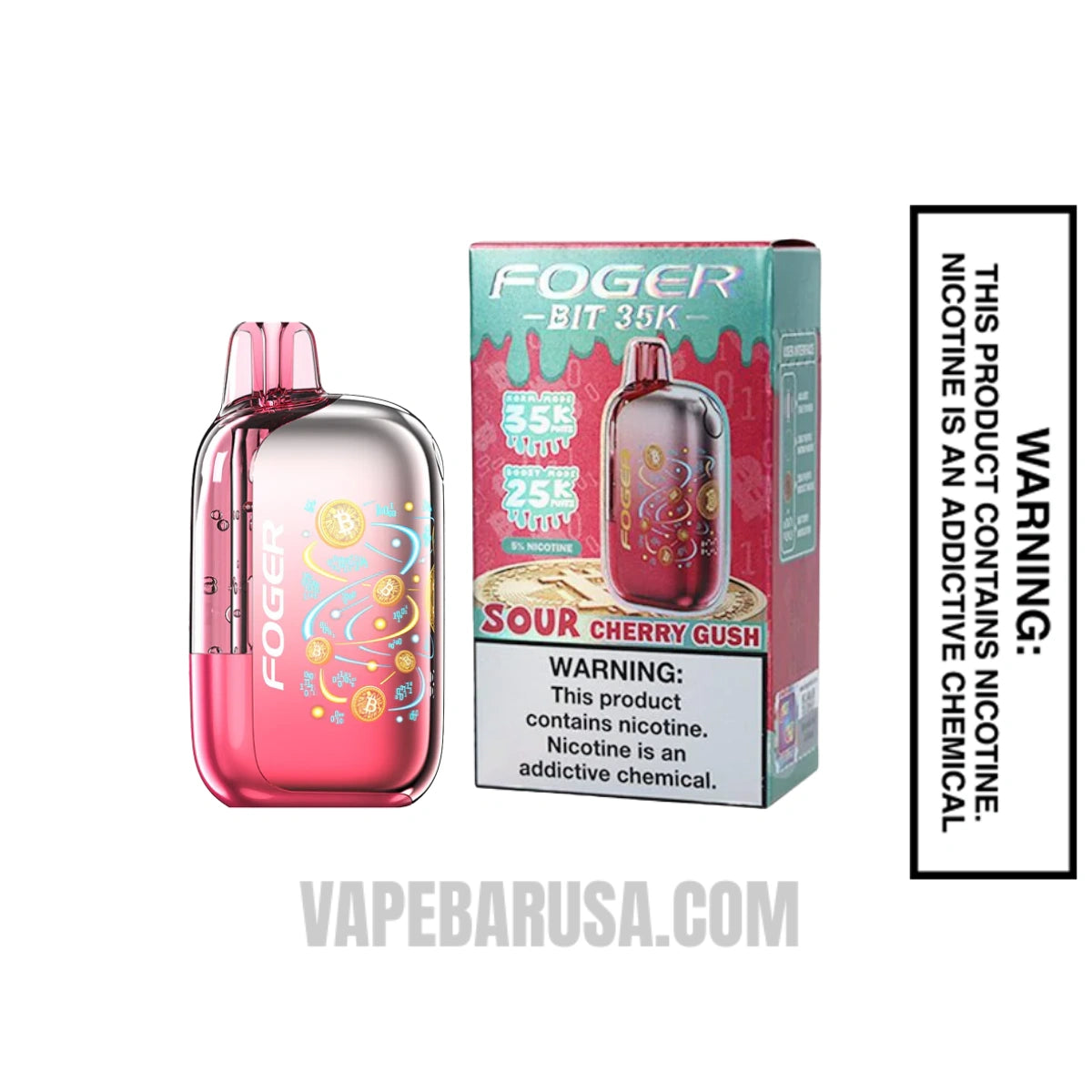 Sour Cherry Gush Foger Bit 35K Disposable Vape With Package Box Sour Cherry Gush Foger Bit 35K Disposable Vape With Package Box