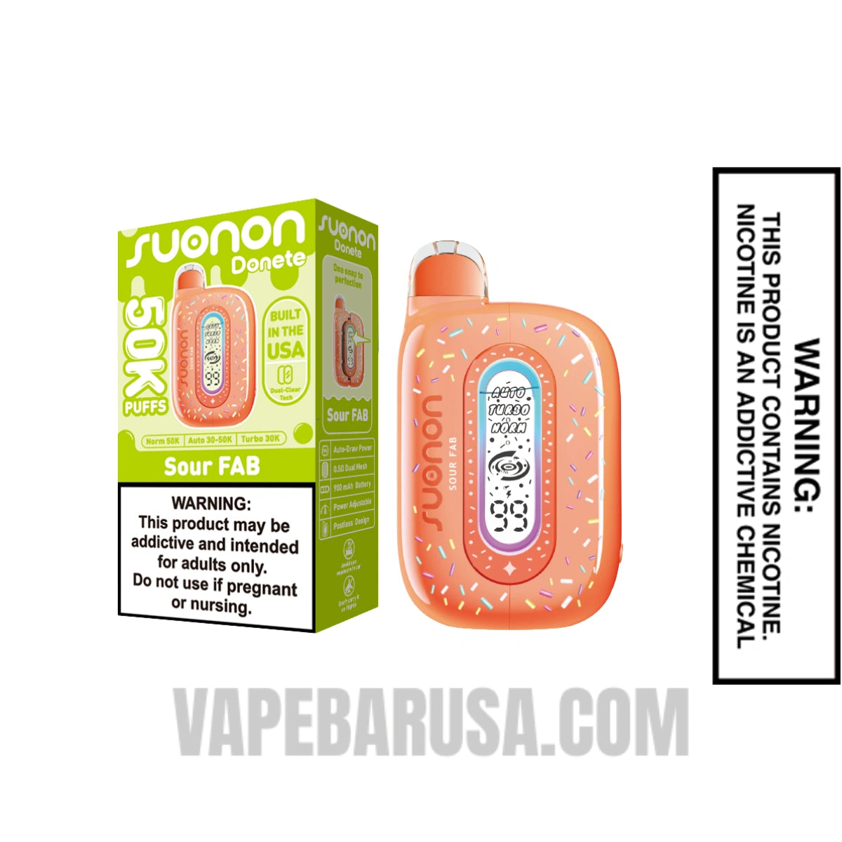 Sour FAB Suonon Donete 50k Disposable Vape With Package Box Sour FAB Suonon Donete 50k Disposable Vape With Package Box