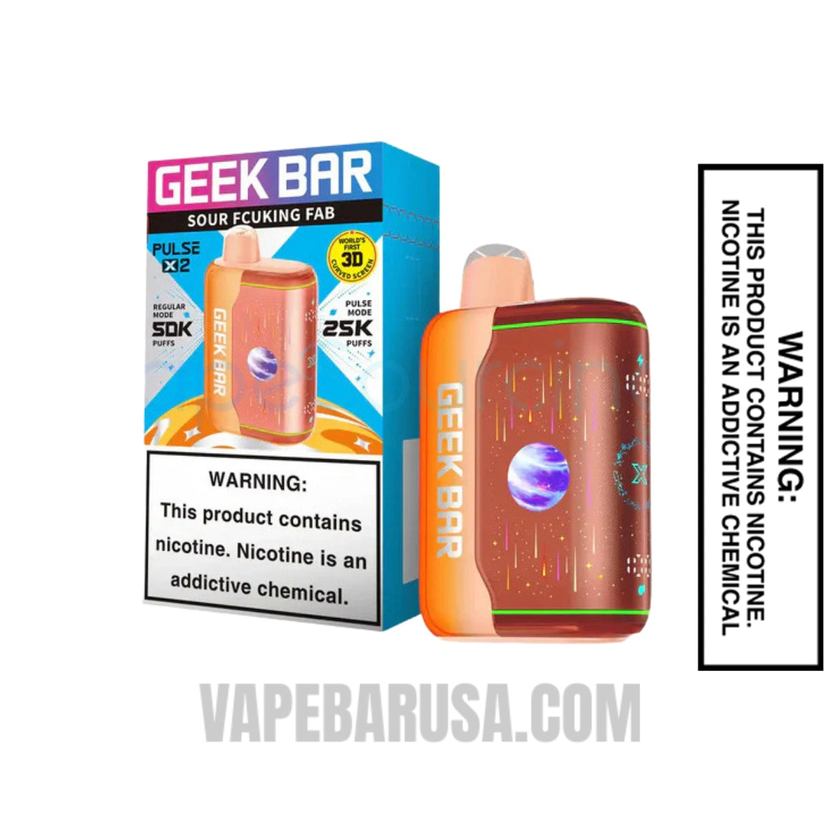 Sour Fcuking Fab Geek Bar Pulse X2 Disposable Vape With Package Box Sour Fcuking Fab Geek Bar Pulse X2 Disposable Vape With Package Box
