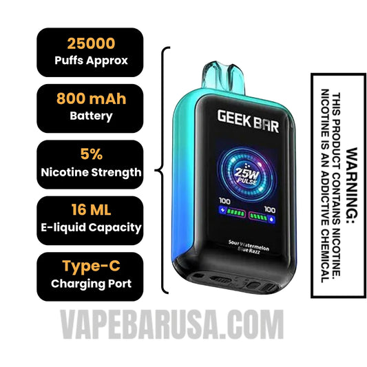 Sour Watermelon Blue Razz Geek Bar Skyview Disposable Vape Sour Watermelon Blue Razz Geek Bar Skyview Disposable Vape