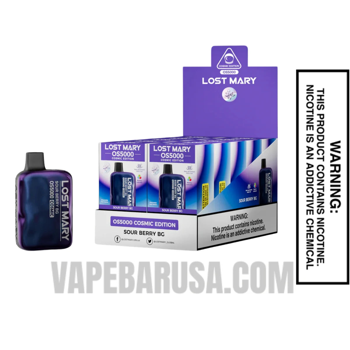 Sour Berry BG Lost Mary OS5000 Cosmic Edition Vape With Bundle Pack Sour Berry BG Lost Mary OS5000 Cosmic Edition Vape With Bundle Pack