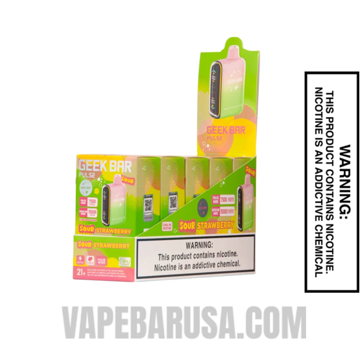 Sour Strawberry Geek Bar Pulse Disposable Vape With Bundle Box Sour Strawberry Geek Bar Pulse Disposable Vape With Bundle Box