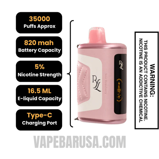 Sour Strawberry RAZ RYL Disposable Vape Sour Strawberry RAZ RYL Disposable Vape