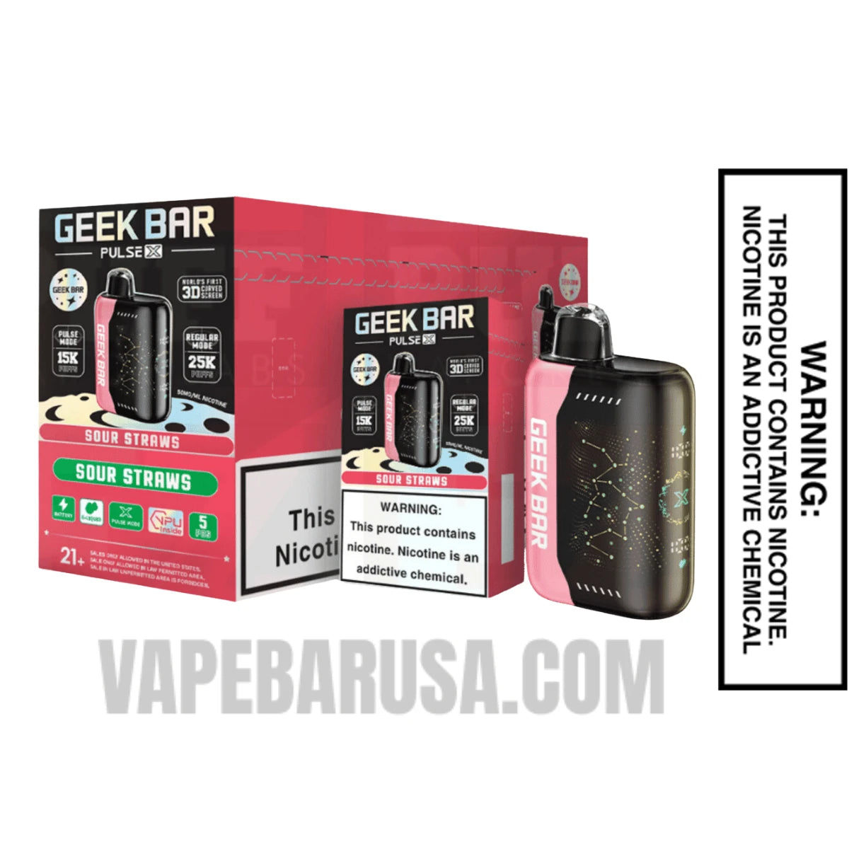 Sour Straws Geek Bar Pulse X Disposable Vape With Bundle Pack Sour Straws Geek Bar Pulse X Disposable Vape With Bundle Pack