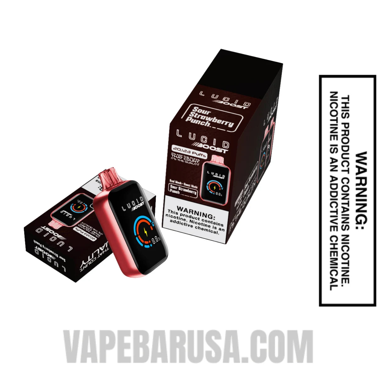 Sourstrawpunch Lucid Boost 20123 Disposable Vape With Bundle Pack Sourstrawpunch Lucid Boost 20123 Disposable Vape With Bundle Pack