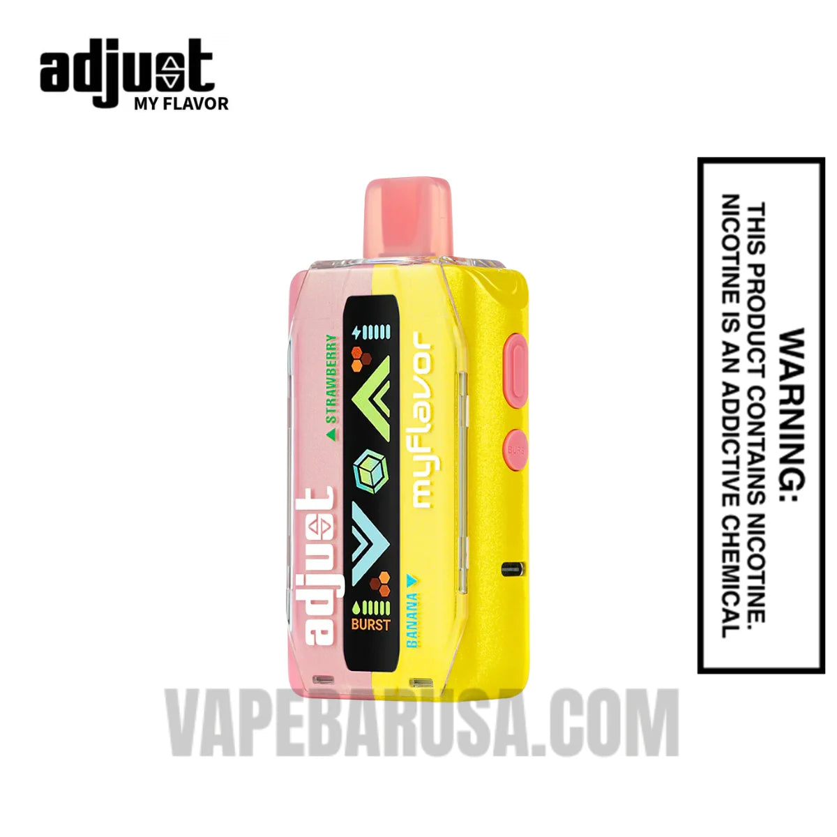 Strawberry Banana Adjust MyFlavor 40K Disposable Vape Strawberry Banana Adjust MyFlavor 40K Disposable Vape