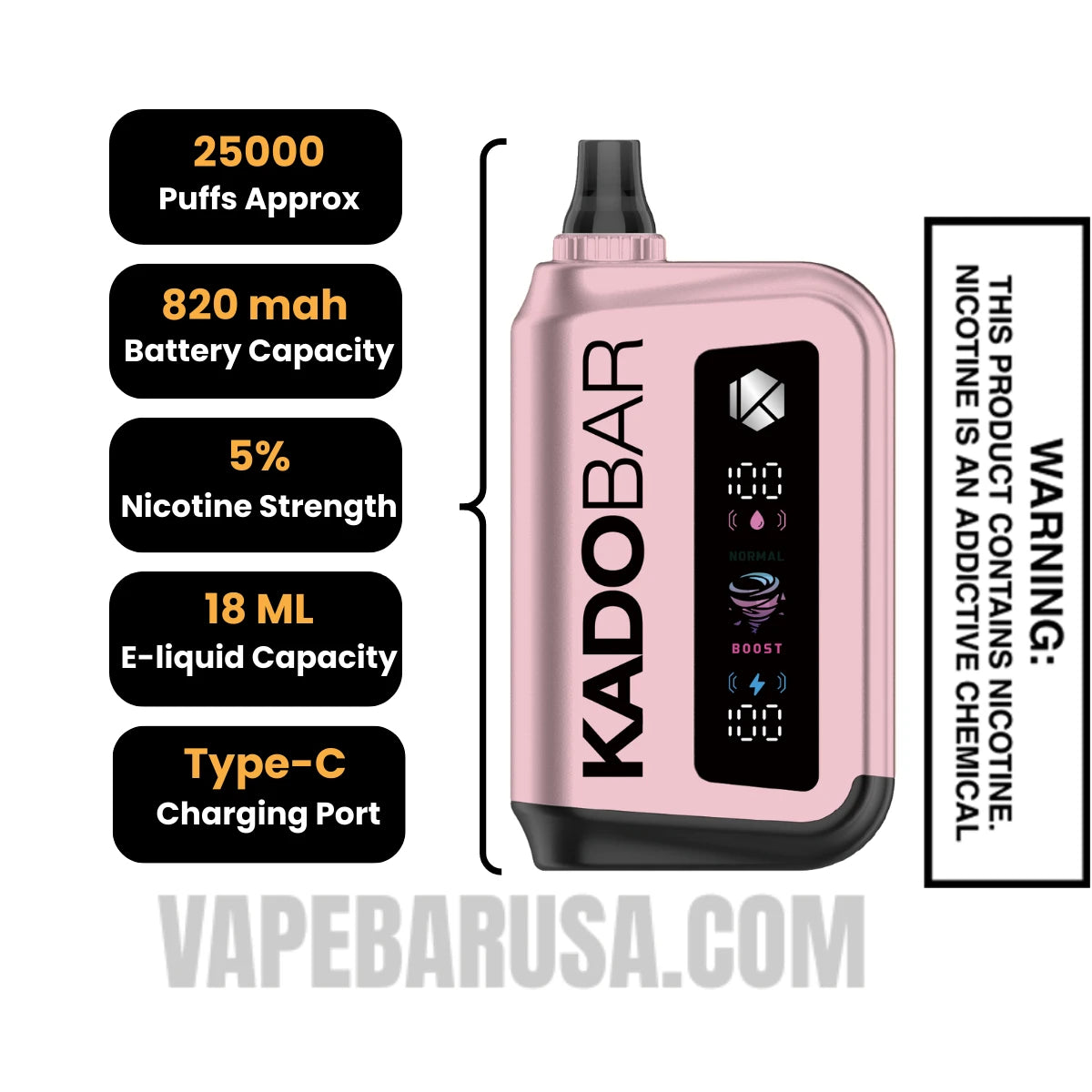 Strawberry Banana Kado Bar Rizz 25000 Disposable Vape Specifcations Strawberry Banana Kado Bar Rizz 25000 Disposable Vape Specifcations