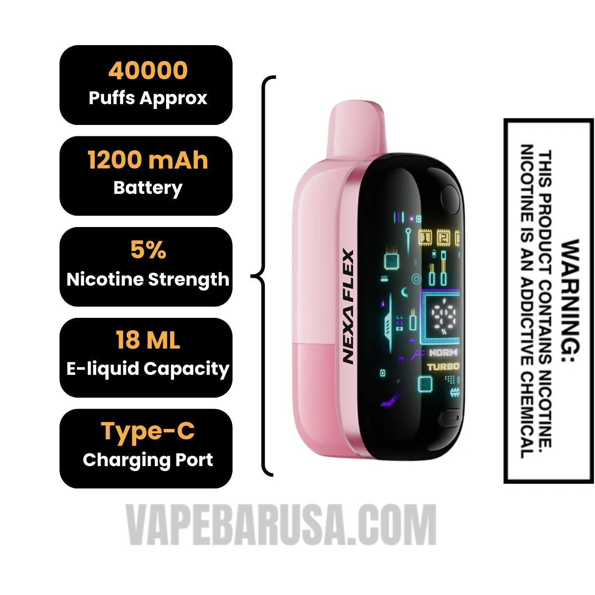Strawberry Banana Nexa Flex 40K Disposable Vape Kit Specifications Strawberry Banana Nexa Flex 40K Disposable Vape Kit Specifications