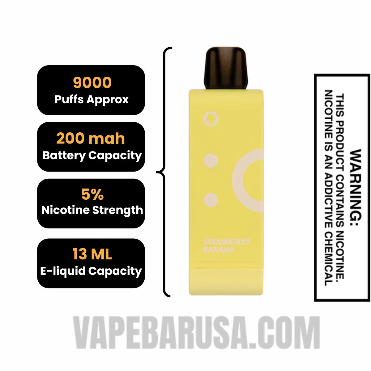 Strawberry Banana Off Stamp SW9000 Disposable Pod Specifications Strawberry Banana Off Stamp SW9000 Disposable Pod Specifications