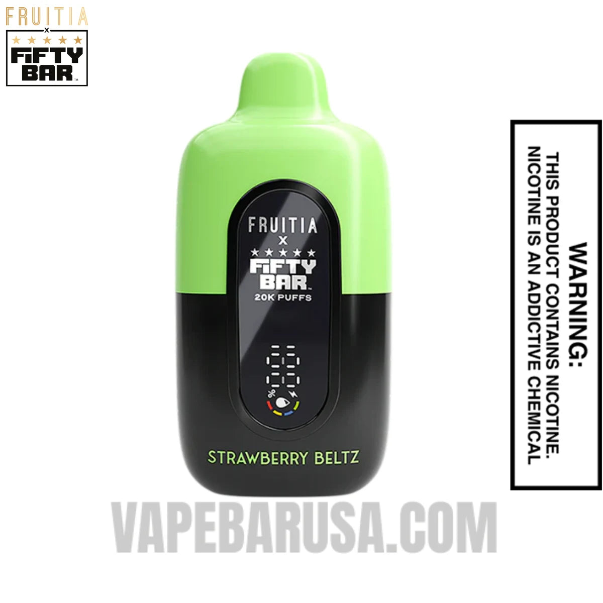 Strawberry Beltz Fruitia X Fifty Bar 20K Vape Strawberry Beltz Fruitia X Fifty Bar 20K Vape