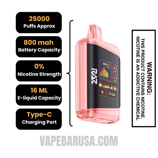 Strawberry Burst RAZ DC25000 Zero Nicotine Disposable Vape Strawberry Burst RAZ DC25000 Zero Nicotine Disposable Vape