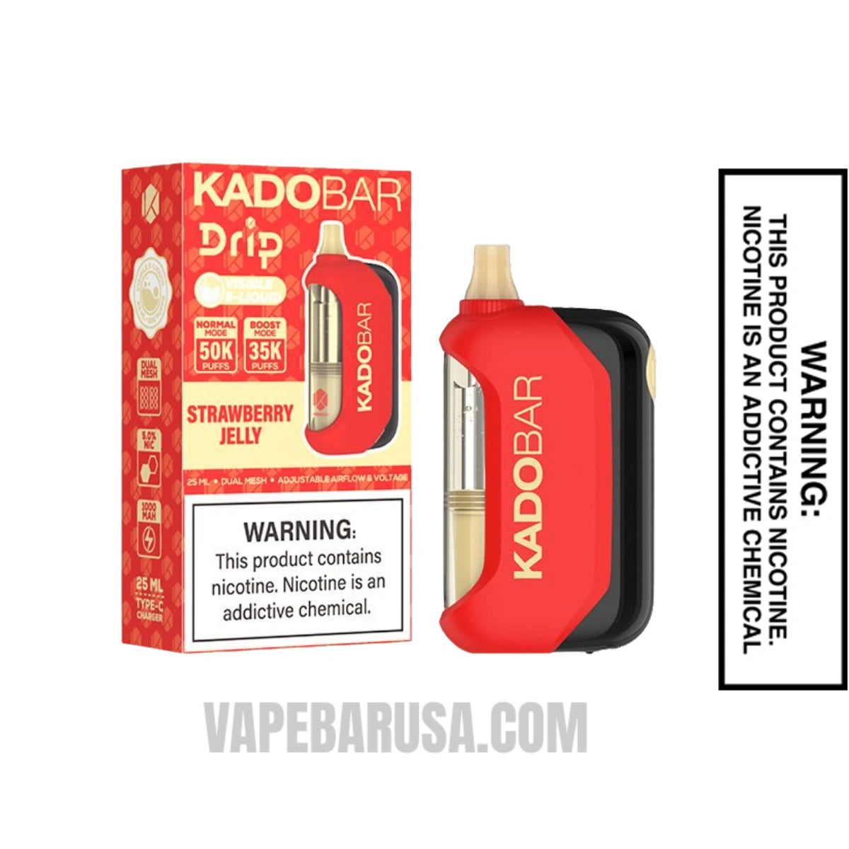 Strawberry Jelly Kado Bar Drip 50K Disposable Vape Strawberry Jelly Kado Bar Drip 50K Disposable Vape