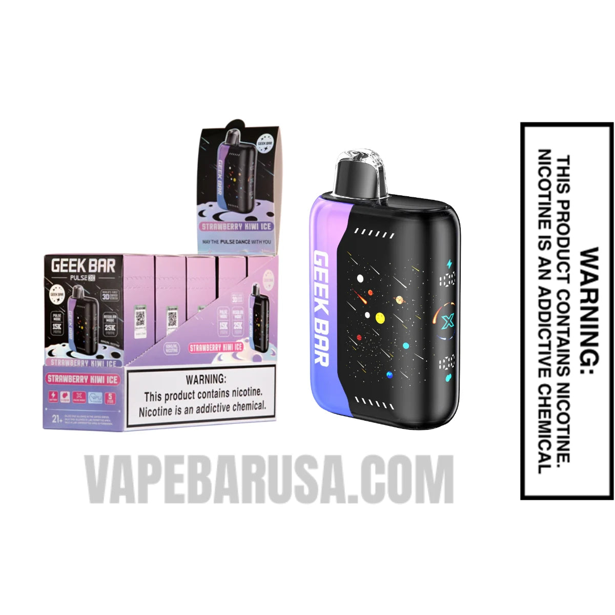 Strawberry Kiwi Ice Geek Bar Pulse X Disposable Vape with Bundle Pack Strawberry Kiwi Ice Geek Bar Pulse X Disposable Vape with Bundle Pack