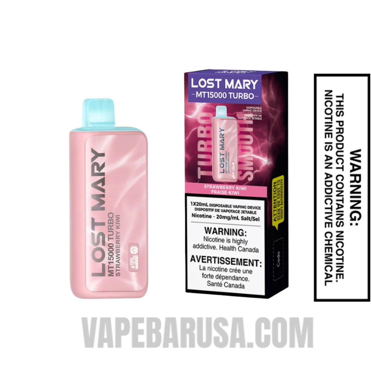 Strawberry Kiwi Lost Mary MT15000 Disposable Vape With Package Box Strawberry Kiwi Lost Mary MT15000 Disposable Vape With Package Box