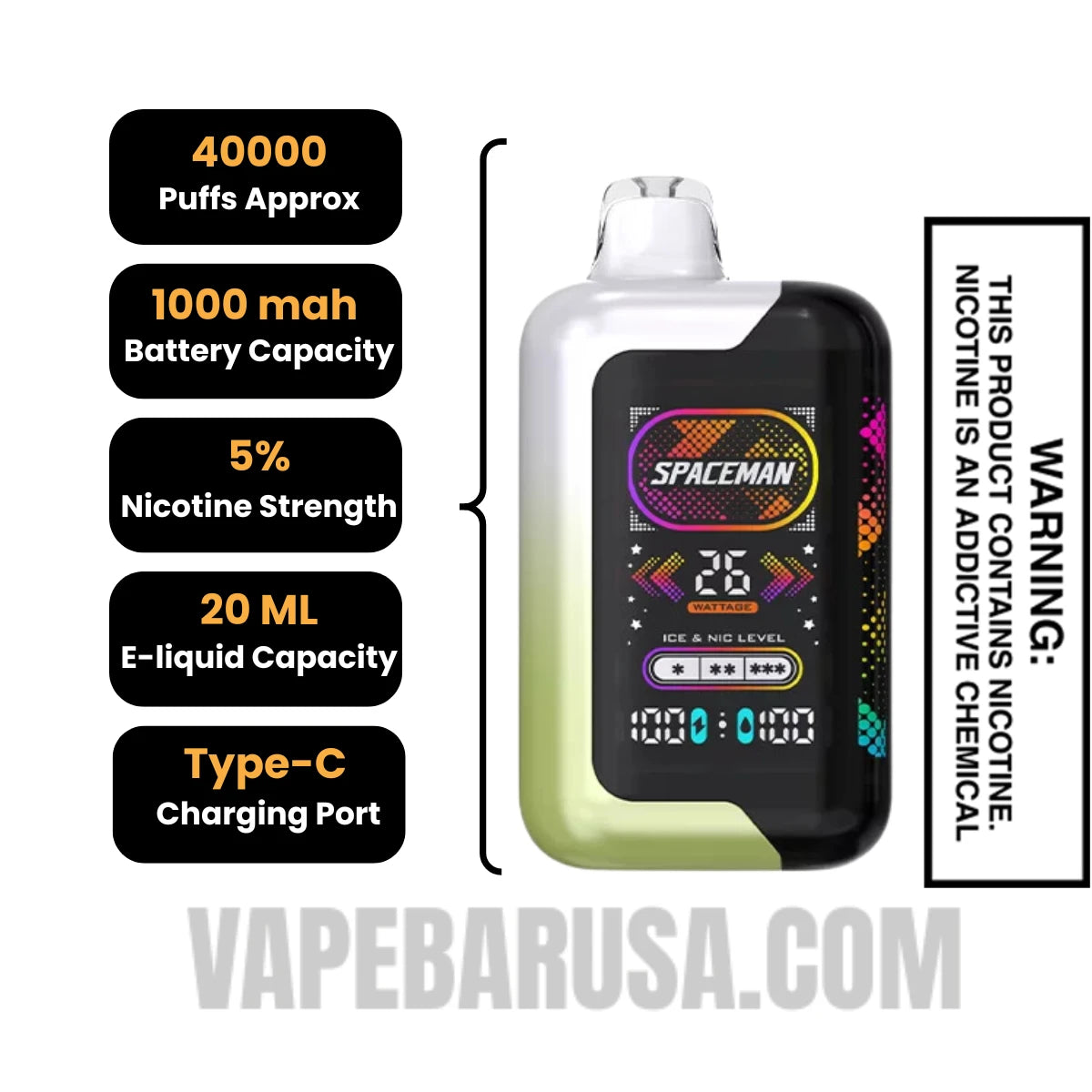Strawberry Kiwi Spaceman SP40000 Disposable Vape Strawberry Kiwi Spaceman SP40000 Disposable Vape
