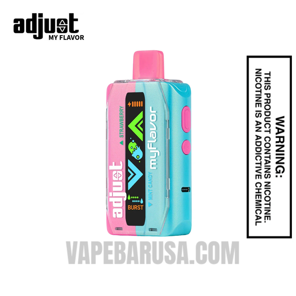 Strawberry Mint Candy Adjust MyFlavor 40K Disposable Vape Strawberry Mint Candy Adjust MyFlavor 40K Disposable Vape