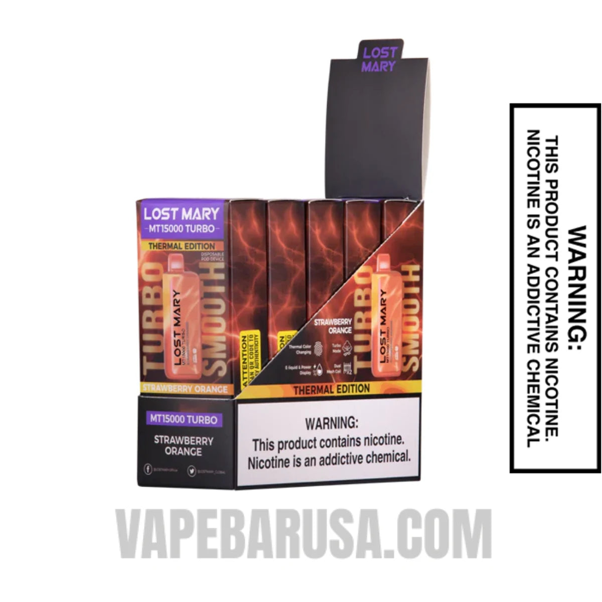 Strawberry Orange Lost Mary MT15000 Disposable Vape with bundle box Strawberry Orange Lost Mary MT15000 Disposable Vape with bundle box
