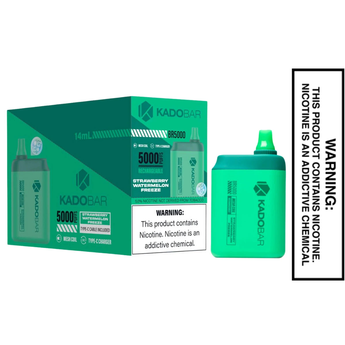Strawberry Watermelon Freeze Kado Bar BR5000 Disposable Vape With Bundle Pack Strawberry Watermelon Freeze Kado Bar BR5000 Disposable Vape With Bundle Pack